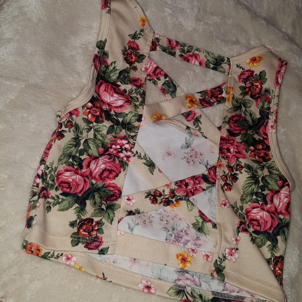 Cross-Back Crop Top